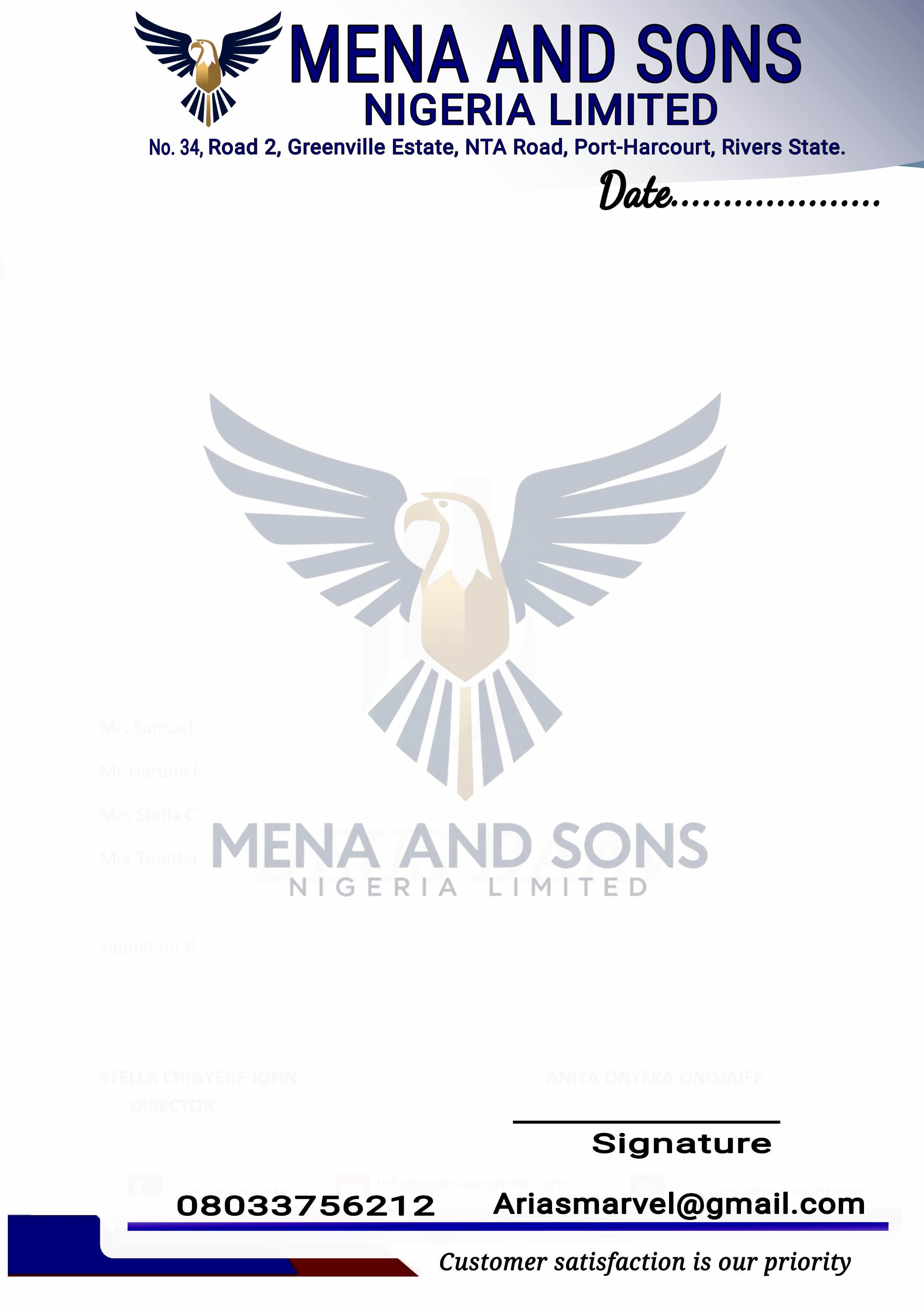 Corporate Letterhead
